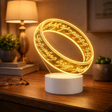 Luminária LED 3D do Anel de O Senhor dos Anéis