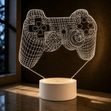 Luminária LED 3D de Controle PlayStation