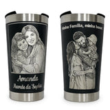 Copo Térmico 473ml Personalizado com Foto, Nome e Frase