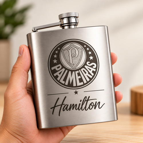 Cantil Inox 230ml Personalizado com Gravação a Laser - CANTIL INOX