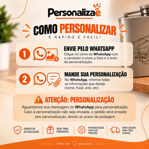 Garrafa Térmica 500ml Personalizada em Aço Inox 304 - BRANCO