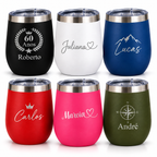 Copo Cuia Térmico 350ml Personalizado em Aço Inox - PRETO