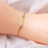 Pulseira Infantil Personalizada Banhada a Ouro 18K