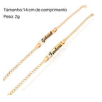 Pulseira Infantil Personalizada Banhada a Ouro 18K