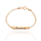 Pulseira Infantil Personalizada Banhada a Ouro 18K
