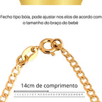 Pulseira Infantil Personalizada Banhada a Ouro 18K