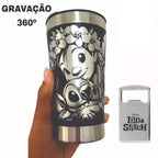 Copo Térmico 473ml Personalizado Stitch Gravação 360°
