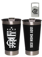 Copo Térmico 473ml Personalizado com Time de Futebol - Flamengo