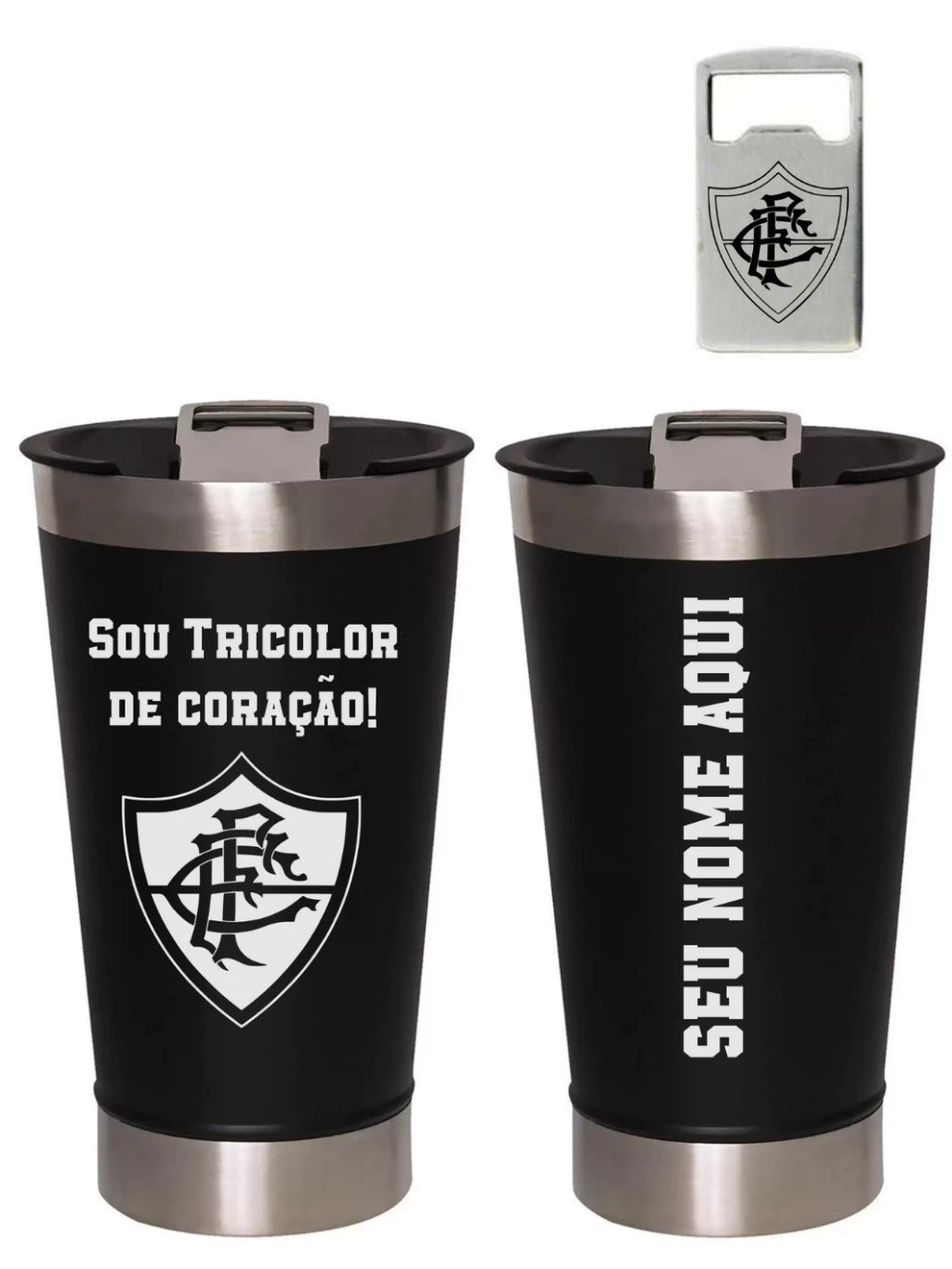 Copo Térmico 473ml Personalizado com Time de Futebol - Vasco