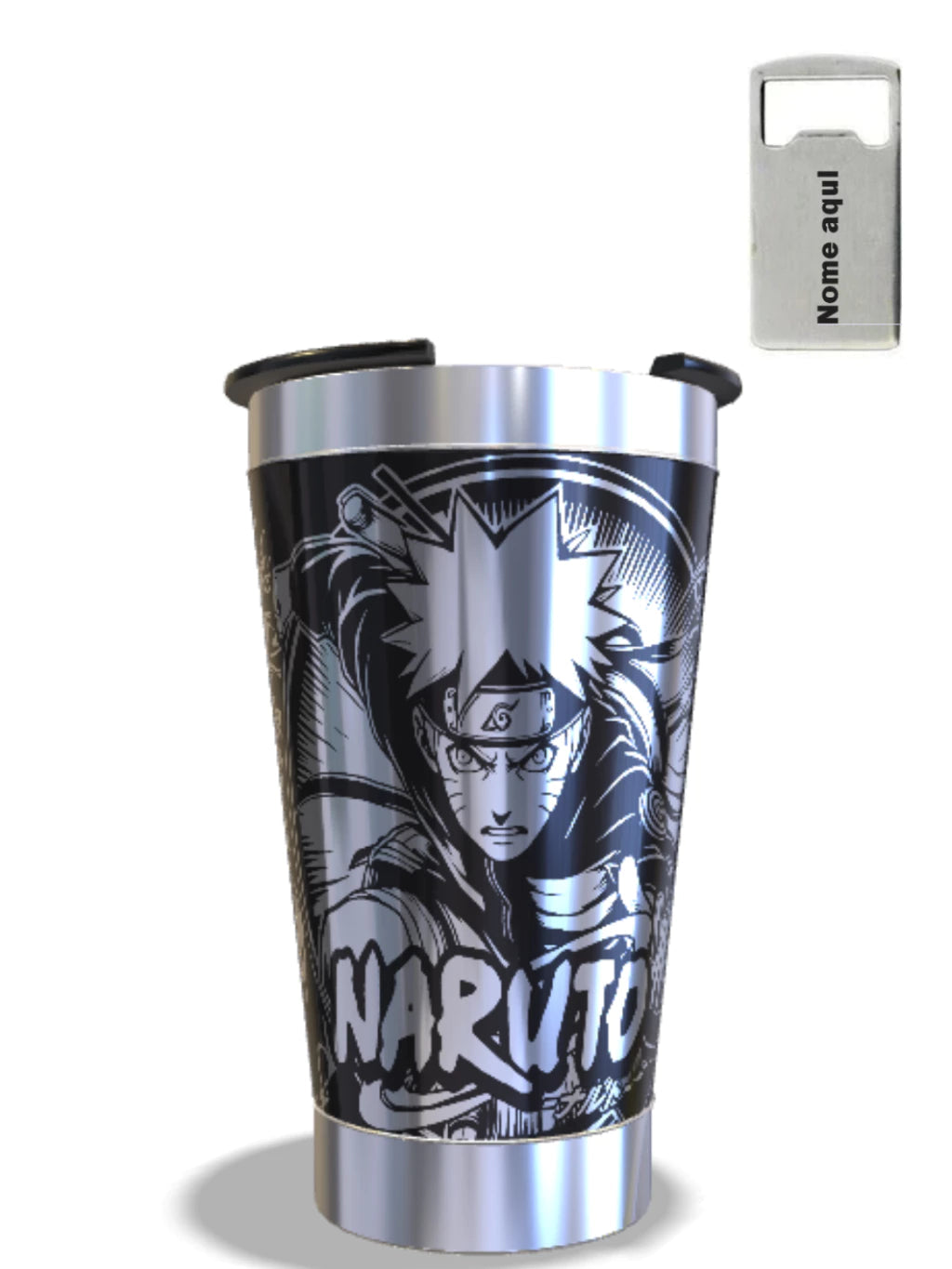 Copo Térmico 473ml Personalizado Naruto Gravação 360°