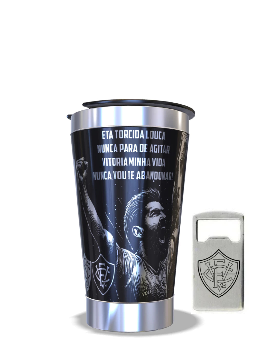 Copo Térmico 473ml Personalizado Vitória Gravação 360°