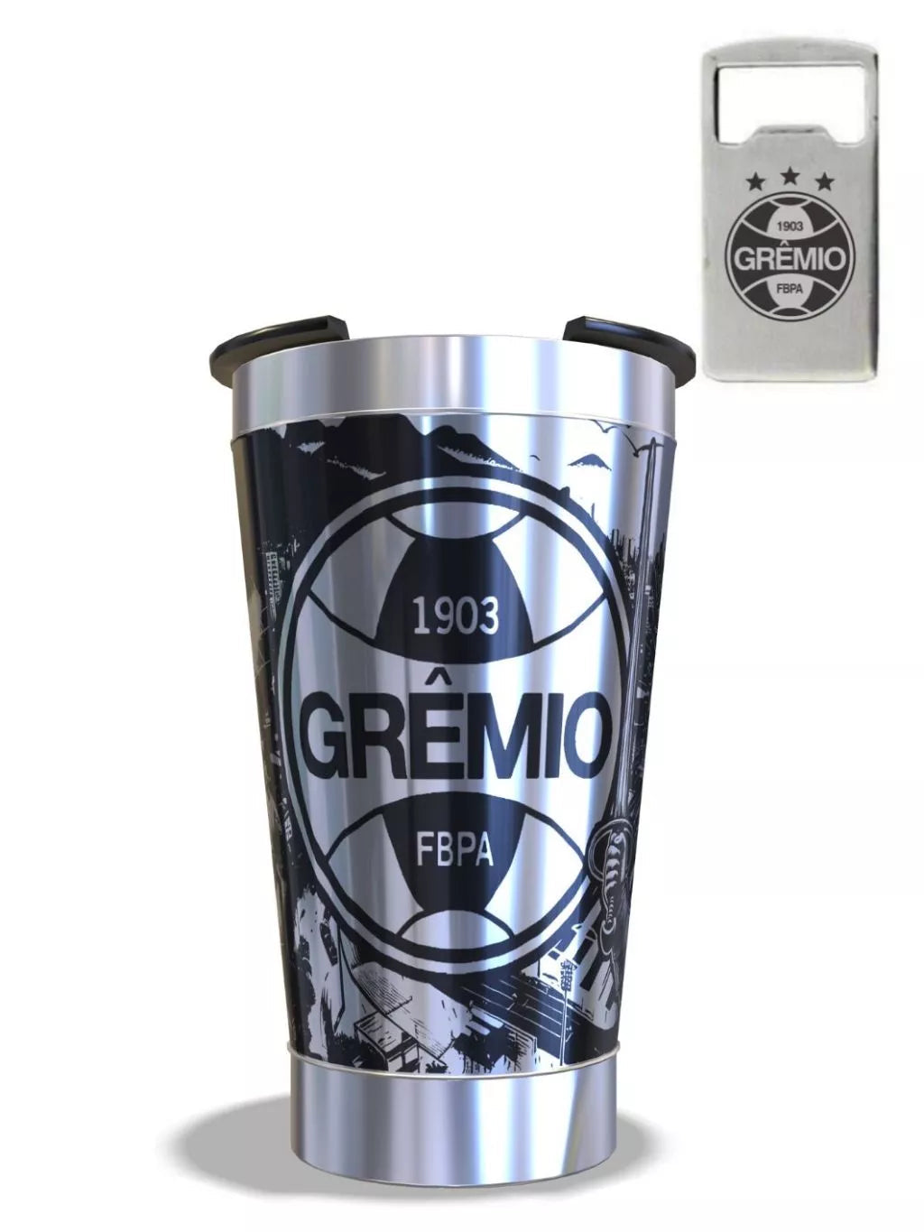 Copo Térmico 473ml Personalizado Grêmio Gravação 360° - Padrão