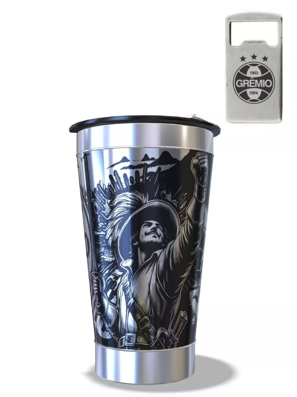 Copo Térmico 473ml Personalizado Grêmio Gravação 360°