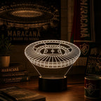 Luminária LED 3D Estádio do Maracanã - 16 Cores preto