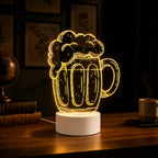 Luminária LED 3D de Cerveja