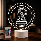 Luminária LED 3D de Engenharia - 16 Cores Branco