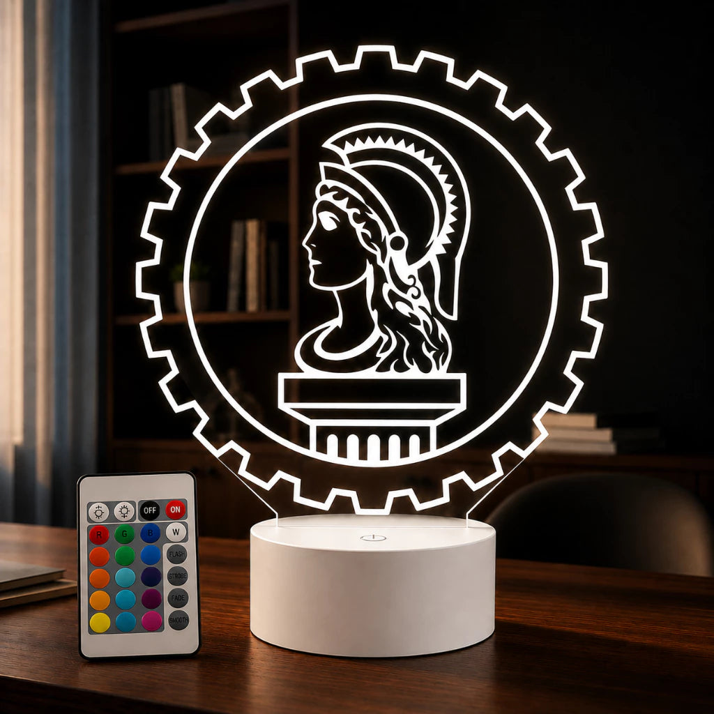 Luminária LED 3D de Engenharia - 16 Cores Branco