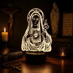 Luminária LED 3D Nossa Senhora de Fátima - 16 Cores Branco