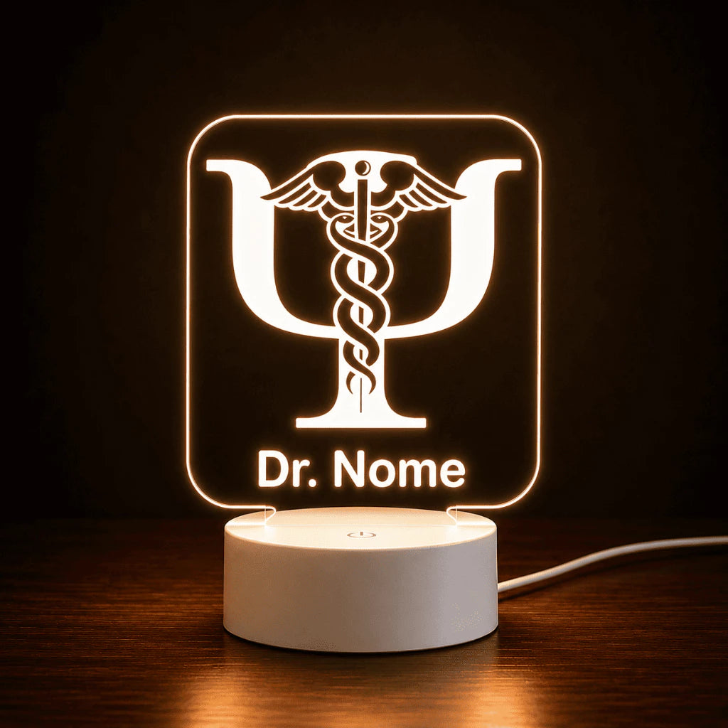 Luminária LED 3D de Psiquiatria