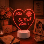 Luminária LED 3D para o Dia das Mães