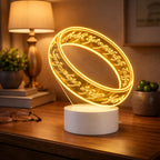 Luminária LED 3D do Anel de O Senhor dos Anéis