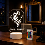 Luminária LED 3D de Salão de Beleza - 16 cores branco
