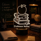 Luminária LED 3D para Professor - 16 Cores Branco