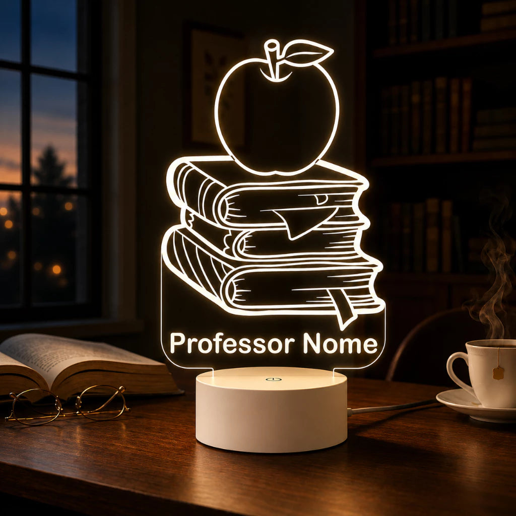 Luminária LED 3D para Professor