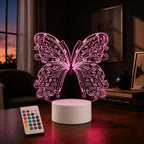 Luminária LED 3D de Borboleta - 16 Cores  Branco