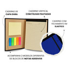 Kit Presente Personalizado com Caderno, Caneta e Lapiseira - Azul