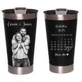 Copo Térmico 473ml Personalizado para Casal com Foto
