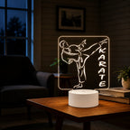 Luminária LED 3D de Karatê