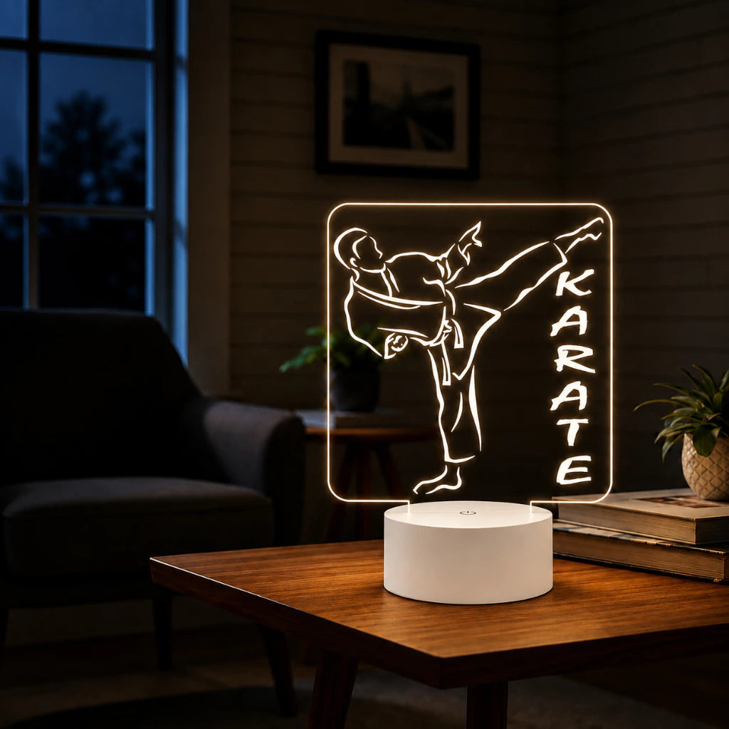 Luminária LED 3D de Karatê