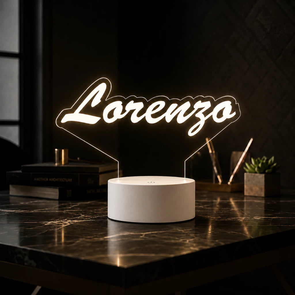 Luminária LED 3D com Nome Personalizado