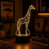 Luminária LED 3D de Girafa