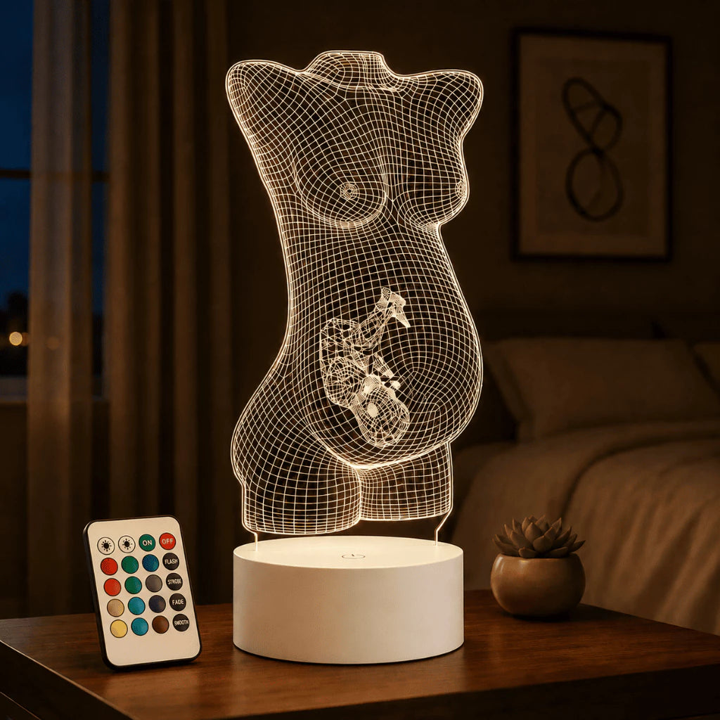 Luminária LED 3D de Obstetrícia - 16 Cores Branco