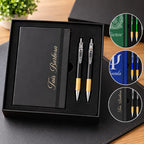 Kit Presente Personalizado com Caderno, Caneta e Lapiseira - Verde