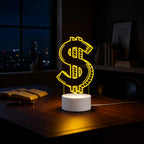 Luminária LED 3D de Cifrão