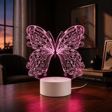 Luminária LED 3D de Borboleta