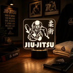 Luminária 3D Personalizada Jiu-Jítsu com LED 16 Cores - 16 Cores Branco