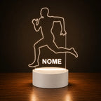 Luminária LED 3D de Atleta de Corrida
