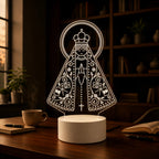 Luminária LED 3D Nossa Senhora Aparecida, Modelo 3