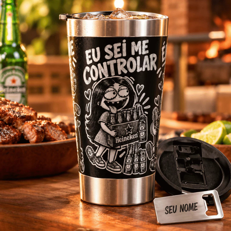 Copo Térmico 473ml Personalizado com Nome e Tampa Abridor