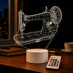 Luminária LED 3D de Costura - 16 Cores branco