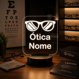 Luminária 3D Personalizada para Ótica com LED 16 Cores