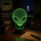 Luminária LED 3D de Extraterrestre - 16 Cores Branco