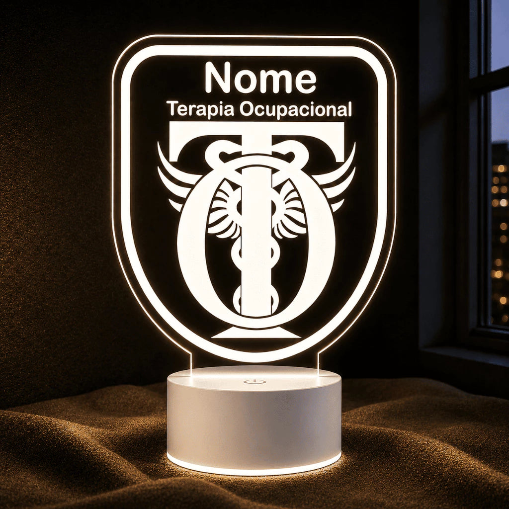 Luminária 3D Personalizada Terapia Ocupacional com LED