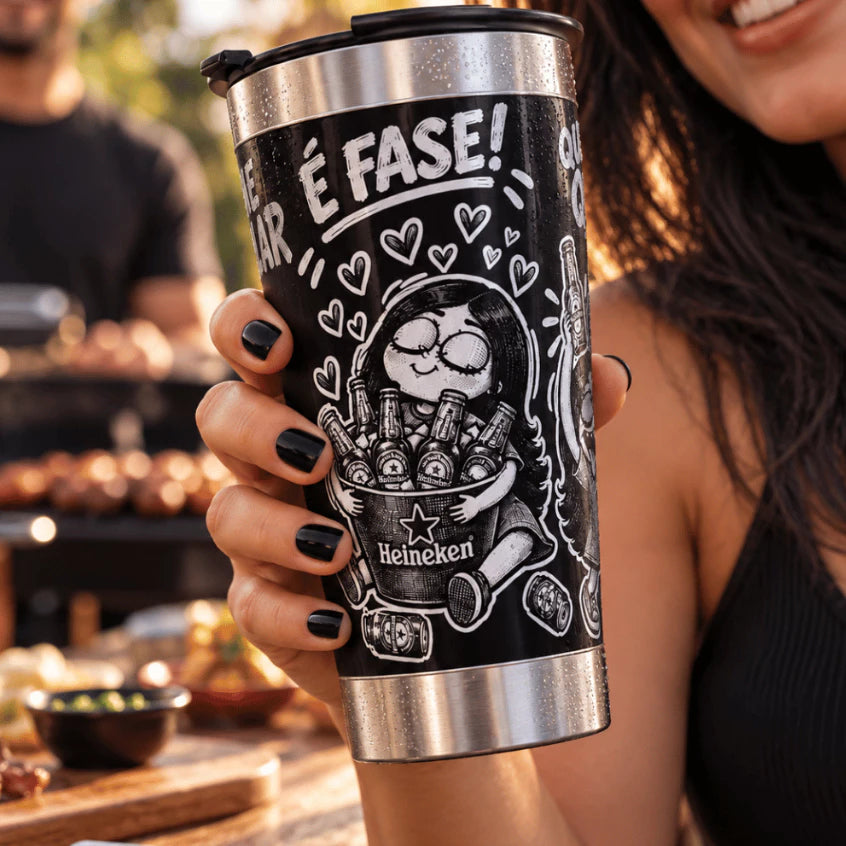 Copo Térmico 473ml Personalizado com Nome e Tampa Abridor