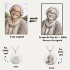 Colar Personalizado Fine Art com Foto e Mensagem